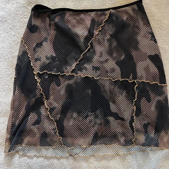 I am Gia patchwork net body-con skirt size medium - Picture 1 of 3